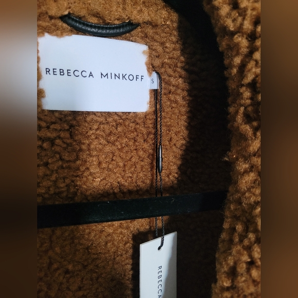 REBECCA MINKOFF Faux Shearling Moto Jacket. Sz S. MSRP $298 NWT - Picture 12 of 15